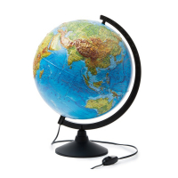 Глобус Земли физический  с подсветкой D=320 мм - «globural.ru» - Новосибирск