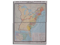 Учебная карта "Война за независимость и образование США (1775-1783) 1240*940 мм" (матовое, 2-стороннее лам.) - «globural.ru» - Новосибирск