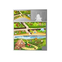 Стенд для сюжетно-ролевых игр 2-х сторонний (Зоопарк, ферма) - «globural.ru» - Новосибирск