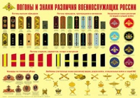 Плакат "Погоны и знаки различия военнослужащих России" - «globural.ru» - Новосибирск