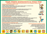 Таблица Общие правила безопасности на уроках труда 1000*1400 винил	  - «globural.ru» - Новосибирск