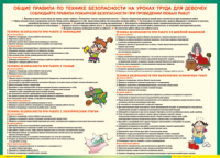 Правила безопасности на уроках труда для девочек 1000*1400 винил	 - «globural.ru» - Новосибирск