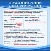 Стенд "Правописание деепричастий" - «globural.ru» - Новосибирск