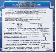 Стенд "Действия с десятичными дробями" - «globural.ru» - Новосибирск