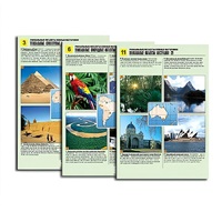 Комплект таблиц по географии раздаточных "Уникальные объекты южных материков" (цвет, лам, А4, 12 шт.) - «globural.ru» - Новосибирск