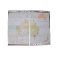 Учебная карта "Австралия и Новая Зеландия" (экономическая) 1100*1340 мм (матовое, 2-стороннее лам.) - «globural.ru» - Новосибирск