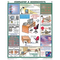 Плакаты "Компьютер и безопасность" (2 листа, размер 450х600) - «globural.ru» - Новосибирск