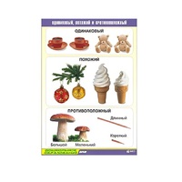 Таблица демонстрационная "Одинаковый, похожий и противоположный" (винил 70x100) - «globural.ru» - Новосибирск