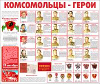 Тематический стенд "Комсомольцы-герои" - «globural.ru» - Новосибирск