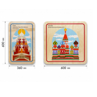 Набор стеновых панелей «Памятные места России - Кижи, Москва» - «globural.ru» - Новосибирск