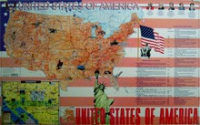 Учебная карта США на английском языке - «globural.ru» - Новосибирск