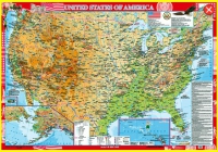 Настенная карта Соединенных Штатов Америки на английском языке (учебная) - «globural.ru» - Новосибирск