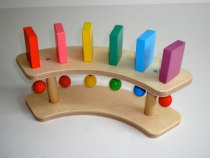 Тактильно-развивающая панель "Разноцветное домино" (6 домино, 1/4 круга) - «globural.ru» - Новосибирск