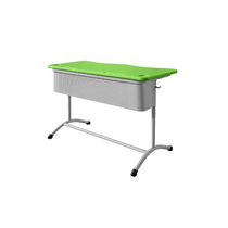 Стол ученический двухместный регулируемый по высоте с перфорированным экраном - «globural.ru» - Новосибирск