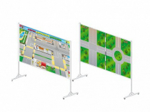 Доска магнитно-маркерная двухсторонняя "Азбука дорожного движения" на стойках (разборная) - «globural.ru» - Новосибирск