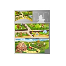 Стенд для сюжетно-ролевых игр 2-х сторонний (Зоопарк, ферма) - «globural.ru» - Новосибирск