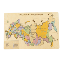 Пазл из дерева Административная карта России "Родина Моя" 522х308х10мм - «globural.ru» - Новосибирск