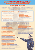 Плакат "Водитель обязан " 1000*1400 винил - «globural.ru» - Новосибирск