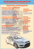 Плакат "Водителю запрещается " 1000*1400 винил - «globural.ru» - Новосибирск