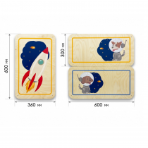 Набор стеновых панелей «Мы в Космосе - Белка и Стрелка» - «globural.ru» - Новосибирск