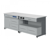 Стол лабораторный демонстрационный с электрическими розетками, автоматами аварийного отключения тока - «globural.ru» - Новосибирск