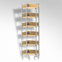 Стеллаж на металлокаркасе угловой - «globural.ru» - Новосибирск