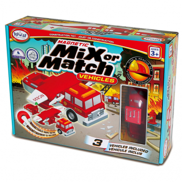 Магнитный конструктор Транспорт "Смешай и собери". Серия Пожарная и спасательная техника. Стартовый набор - «globural.ru» - Новосибирск