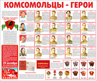 Тематический стенд "Комсомольцы-герои" - «globural.ru» - Новосибирск