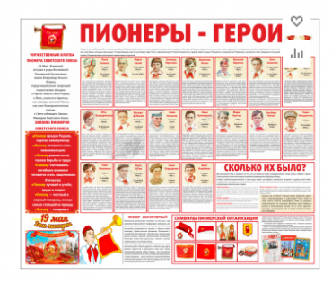Тематический стенд "Пионеры-герои" - «globural.ru» - Новосибирск