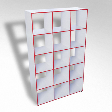 Шкаф открытый многосекционный ТР15 ЛДСП  - «globural.ru» - Новосибирск